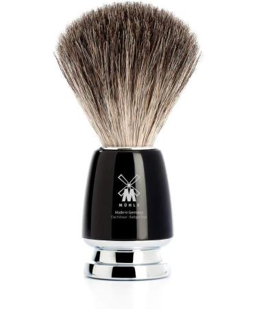 M HLE Rytmo Shaving Set Pure Badger Hair Black Precious Resin Compatible with Gillette Blades Premium International Shipping - Buy Online on GoSupps.com