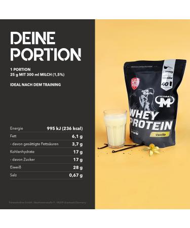 1kg Mammut Whey Protein - Vanilla Flavor with Free Shaker Bar & Powderbank | International Shipping - Buy Online on GoSupps.com