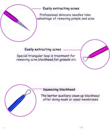 Pimple Popper Tool 7PCs Spot Popper Comedone Blackhead Remover Kits with Curved Tweezers and Pimple Popper Spot Remover for Facial Skin 7 Count (Pack of 1) - Buy Online on GoSupps.com