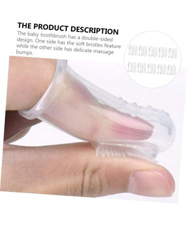 Homsfou 20 Sets Silicone Finger Brushes for Toddlers | Travel Toothbrush for Children | Baby Toothbrush for Milk Teeth Care | 1 Pack Transparent - Buy Online on GoSupps.com