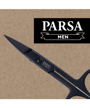 Parsa Professional Nail Cutter for Men - Curved Stainless Steel Fingernail & Toenail Scissors (Black & Matte) - Precision Grooming Tool - Buy Online on GoSupps.com