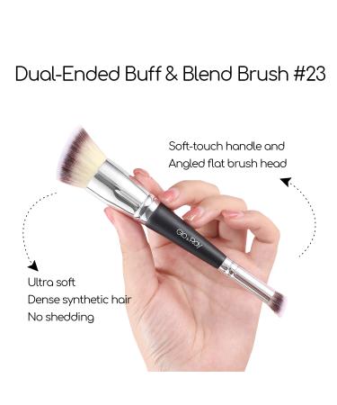 Gloray Dual Ended Makeup Brush - Premium Foundation & Concealer Brush for Blending Contouring & Concealing | Liquid Cream Powder Makeup - Buy Online on GoSupps.com