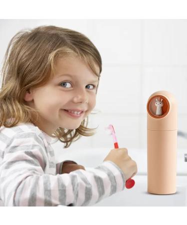 Jadin Toothbrushes Etui for Children | 2-Piece Portable Travel Case & Caricature Toothbrush Cover | Cute Pink & White Toothbrush Cup for Young Girls - Home School Camping & Travel - Buy Online on GoSupps.com