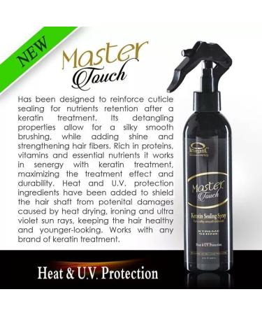 Master Touch Keratin Sealing Spray (8oz/236ml) Designed to reinforce cuticle sealing for nutrient retention after a keratin treatment. - Buy Online on GoSupps.com