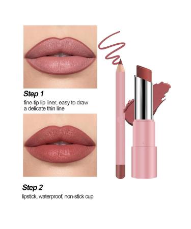 ruwanol Pink Lipstick with 24h of Smooth Moisturizing Shine Long-Lasting Waterproof Lip Set - Buy Online on GoSupps.com