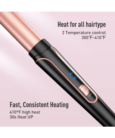 BESTOPE PRO 5-in-1 Waver Curling Iron Wand Set - Fast Heating Hair Crimper for All Hair Types - Apricot - Buy Online on GoSupps.com