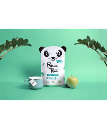 Panda Tea - Night Cleanse - Certified organic detox tea & infusions - 28 sachets - anti-bloating and flat stomach - Buy Online on GoSupps.com
