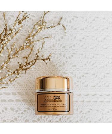 GLO24K Anti-Aging Cream & Serum | 24K Gold Amino Peptides Vitamins A C E - Buy Internationally - Buy Online on GoSupps.com