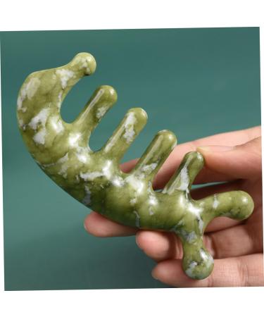 Jade Acupuncture Massage Comb | 3D Head Massage Tool for Stress Relief & Hair Care - Buy Online on GoSupps.com