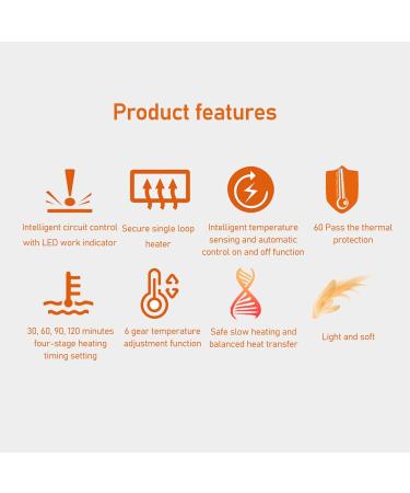 Alomejor Heating Pillows for Neck Shoulder & Back - 6 Heat Levels 4 Timers Silver Gray EU Plug (220-240V) - Perfect Winter Comfort - Buy Online on GoSupps.com