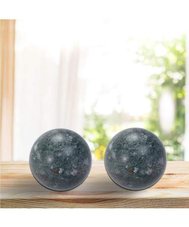 2 Pieces Jade Hand Massage Balls - Baoding Balls for Acupuncture & Hand Exercise (Black & Gray) - International Shipping - Buy Online on GoSupps.com