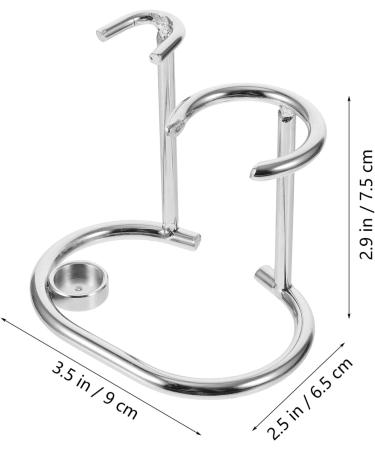 Heallily Razor Holder & Straight Shaver Stand - Steel Shaving Set Organizer for Men | Premium Alloy & Wooden Razor Stand - Buy Online on GoSupps.com