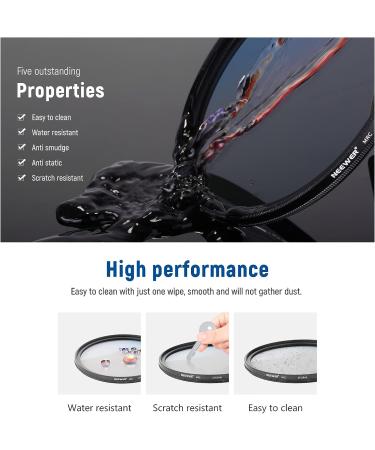 NEEWER 72mm Polarizer Filter with Nano Coating - Reduce Glare, Enhance Contrast, Reduce Reflection - HD Optical Glass - Ultra Slim Frame - CPL Filter - Buy Online on GoSupps.com