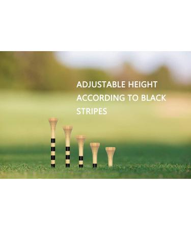 Zivisk Wooden Golf Tees 3-1/4" 2-3/4" 2-1/8" 1-1/2" Available 100 Count Bamboo Tee Golf (Natural Color White Black Green Blue Red Pink) 2 3/4 inch Natural Color - Buy Online on GoSupps.com