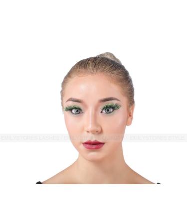 EMILYSTORES Green Fortune Teller Halloween Eyelashes - 1 Pair for Party Costume - Buy Online on GoSupps.com