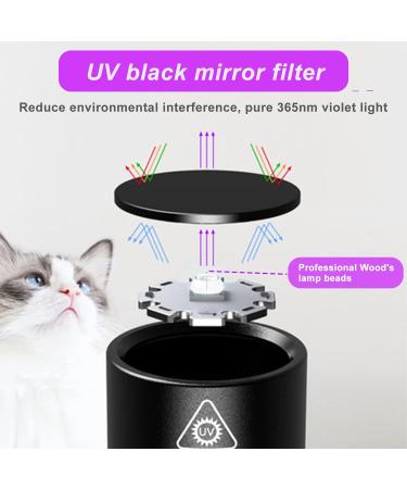 HUHKOUAE Wood's lamp cat Ringworm Detector Pet Urine Detector With side lights UV Black light for Analyzing Skin Dog Cat Care Bed Bug Inspection - Buy Online on GoSupps.com