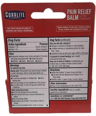 2 Pack Coralite Ultra Strength Pain Relief Balm - Non-Staining | Fast-Acting Relief - Buy Online on GoSupps.com