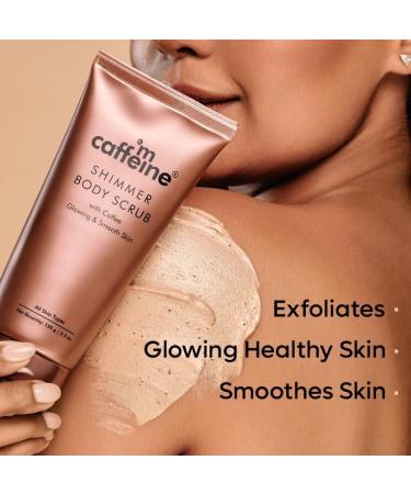 Shimmer Body Scrub with Coffee - Exfoliating Scrub for Smooth & Glowing Skin | Unisex | 150g - Shop Now - Buy Online on GoSupps.com