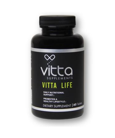 Vitta Life Tabs | Multivitamin with Vitamin A Vitamin C Vitamin D Thiamin B1 Riboflavin B2 Niacin Vitamin B6 Vitamin B12 Pantothenic Acid Calcium Phosphorus | 60 Tabs