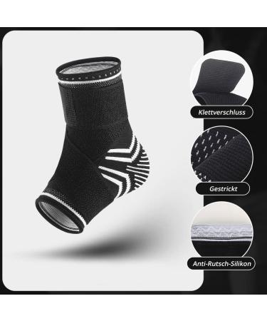 Milaiun Ankle Bandage - Adjustable Velcro Support for Men & Women | Sports Protection & Arthritis Relief | Black M - Buy Online on GoSupps.com