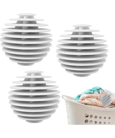 Kirdume Laundry Balls | Laundry Scrubbing Balls | Spherical Vane Lint Catcher Reusable Eco-friendly Laundry Scrubbing Balls Anti Static Ball For Reducing Drying Time And Wrinkles White - Buy Online on GoSupps.com