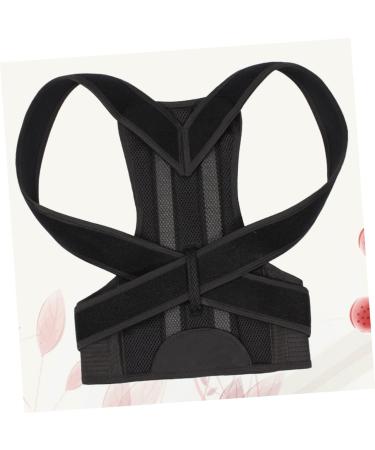 FOMIYES Hunchback Correction Belt - Adjustable Posture Brace for Men & Women | Lumbar Support & Shoulder Strap - 32x27CM Black - Buy Online on GoSupps.com