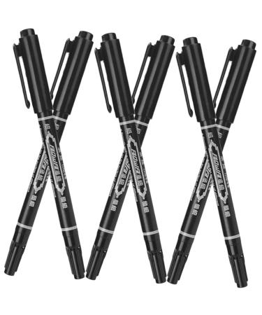 DOITOOL 6pcs Water-resistant Skin Professional Position Tattoos Makers Waterproof Tools Markers Embroidered 13.9x1.8cm Black