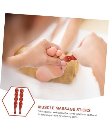 Clispeed 4-Piece Wooden Acupuncture Rod & Roller Massage Device | Health & Wellness Tools for Face & Body - Buy Online on GoSupps.com