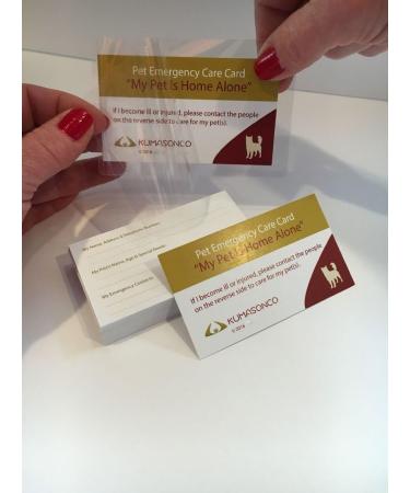 Pet Emergency Card with Self Laminating Pouch and Tick Remover Key Dog - Buy Online on GoSupps.com