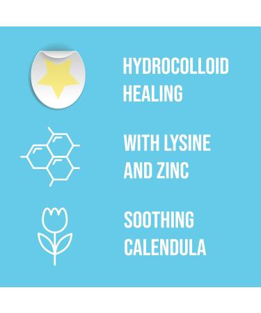 Acculip Cold Sore Patch Lysine Cold Sore Treatment for Lips Lysine Lip Balm Alternative for Soothing Relief Medicated Fever Blister Patch L-lysine Zinc and Calendula Star Theme Design - Buy Online on GoSupps.com