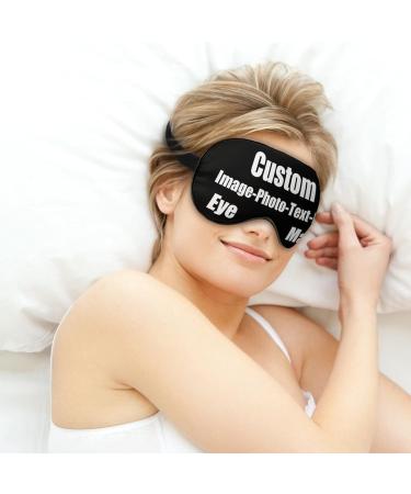 Personalized Funny Sleep Mask | Custom Design for Men, Women, and Kids | Soft Nighttime Sleeping Mask in Black - Buy Online on GoSupps.com