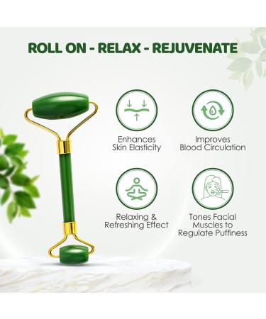 Buy 100% Natural Jade Roller - Anti-Aging Skin Care & Wrinkle Treatment | Shop Organic Face & Neck Rollers Internationally - Buy Online on GoSupps.com