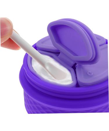Beavorty 1 Set Cream box face makeup cream jar travel empty cream jar empty sample container empty container cream jar with spoon salve jar purple Miss Storage Box lips Silica gel 6.5X6.5X4.5CM Purple - Buy Online on GoSupps.com