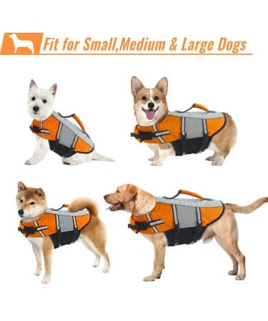 Alagirls Adjustable Dog Life Jacket - Reflective Rescue Handle XL (70-80cm) - Perfect for Pool & Beach Adventures - Buy Online on GoSupps.com