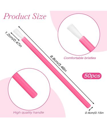 50 Pcs Pink Disposable Lip Brushes | Lipstick Applicator Wand & Nail Polish Brushes | Makeup Beauty Tool Kit for Women & Men - Buy Online on GoSupps.com