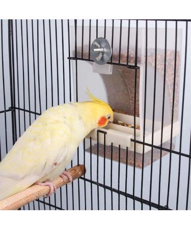 Vinnykud Automatic Bird Feed Dispenser | Perfect for Parrots Budgerigars Canaries & More - 13cm x 24cm Food Container - Buy Online on GoSupps.com