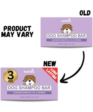 Kelebs Sensitive Skin Dog Shampoo 3PCS Set - Puppy, Itchy, Smelly Dogs - Natural Soap Bar with Lavender Oil & Oatmeal - Zero Plastic Waste - Vegan Formula - Buy Online on GoSupps.com