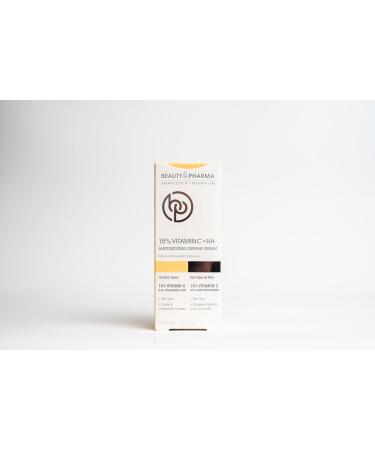 Beauty & Pharma 15% Vitamin C + HA Serum | Antioxidizing Defense Unveil Radiance | Aloe Vera Rosehip & Chamomile | For Men & Women - International Shipping Available - Buy Online on GoSupps.com