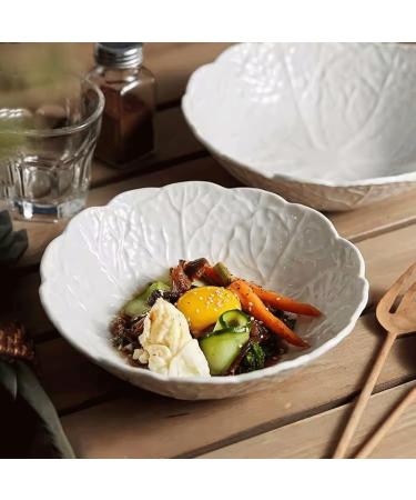 Salad Bowl Ceramic Salad Bowl Home Kitchen Fruit Bowl Suitable for Hotels Restaurants Clubs and Tableware Pasta Bowls - Buy Online on GoSupps.com
