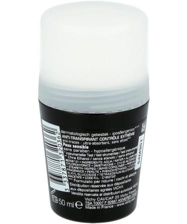 Vichy Homme 72hr Extreme Anti-Perspirant Roll On 50ml - Powerful Odor Protection - Buy Online on GoSupps.com
