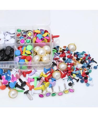 500Pcs Mixed Color Metal Brads Kit for Scrapbooking, Paper Crafts & DIY Projects - Buy Online on GoSupps.com