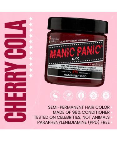 Manic Panic Vampire Red Hair Dye - Vegan Cruelty-Free Semi-Permanent 2x118ml | Intense Color & Long-Lasting Results - Buy Online on GoSupps.com