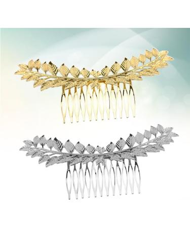 FRCOLOR Tiara Accessories foliage shaped hair comb retro hair comb alloy hair comb women hair comb vintage hair comb hair accessories Comb Hair Toppers - Buy Online on GoSupps.com