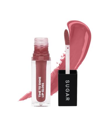 SUGAR Cosmetics Time To Shine Lip Gloss - 02 Velma Pinkley (Pink Nude) Non-Sticky Formula  Jojoba Oil Infused