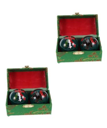 Magiclulu 2st handballs to reduce stress Massage magnetic balls Tools Health Balls Feng Shui Handballs Chinese balls for the hand Hip pad inserts Fitness Cloisonne