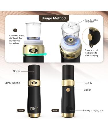 PELCAS Cordless Airbrush Professional Makeup Kit - Rechargeable Mini Airbrush Gun for Face and SPA 35ML - Buy Online on GoSupps.com