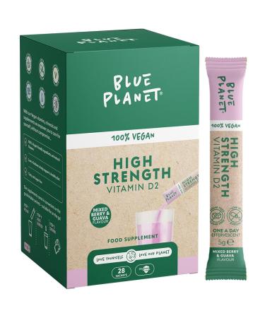 Vitamin D2 Blue Planet Effervescent 100% Vegan Made in UK. (140 g Berry & Guava) Berry & Guava 5 g (Pack of 1)
