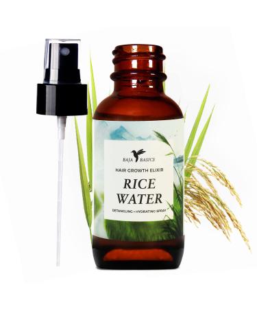 Baja Basics, Rice Water For Hair Growth, Thickness, Strength, Shine - Natural Leave-in Conditioner for Scalp, Dry Split End Moisturizer - Beauty Formula Mist Spray for Curly, Straight, Thick, Thin Hair - 4oz