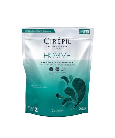 Cirepil - Homme - 800g / 28.22 oz Wax Beads Bag - Fresh Marine Scent - Flexible Formula for Male, Easy Application and Removal - All-purpose