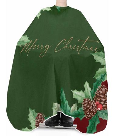 Buy Christmas Barber Cape - Adjustable Hair Cutting Cape for All Ages | Berries & Pinecone Design | Perfect Holiday Gift - Buy Online on GoSupps.com